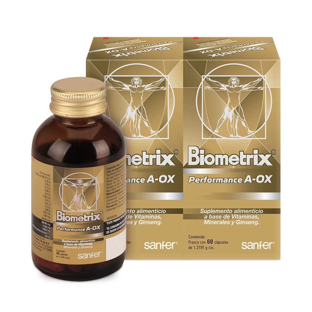 Biometrix Performance AOX 2 Frascos de 60 Cápsulas c/u