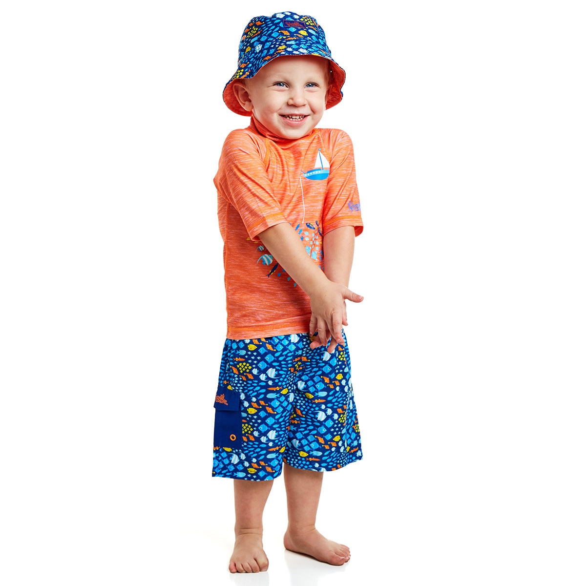 UV Skinz, Traje de Baño para Niño, Naranja - Pesca, 3T | Costco México