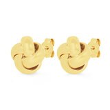 Aretes, Nudo de Amor, Oro Amarillo de 14K