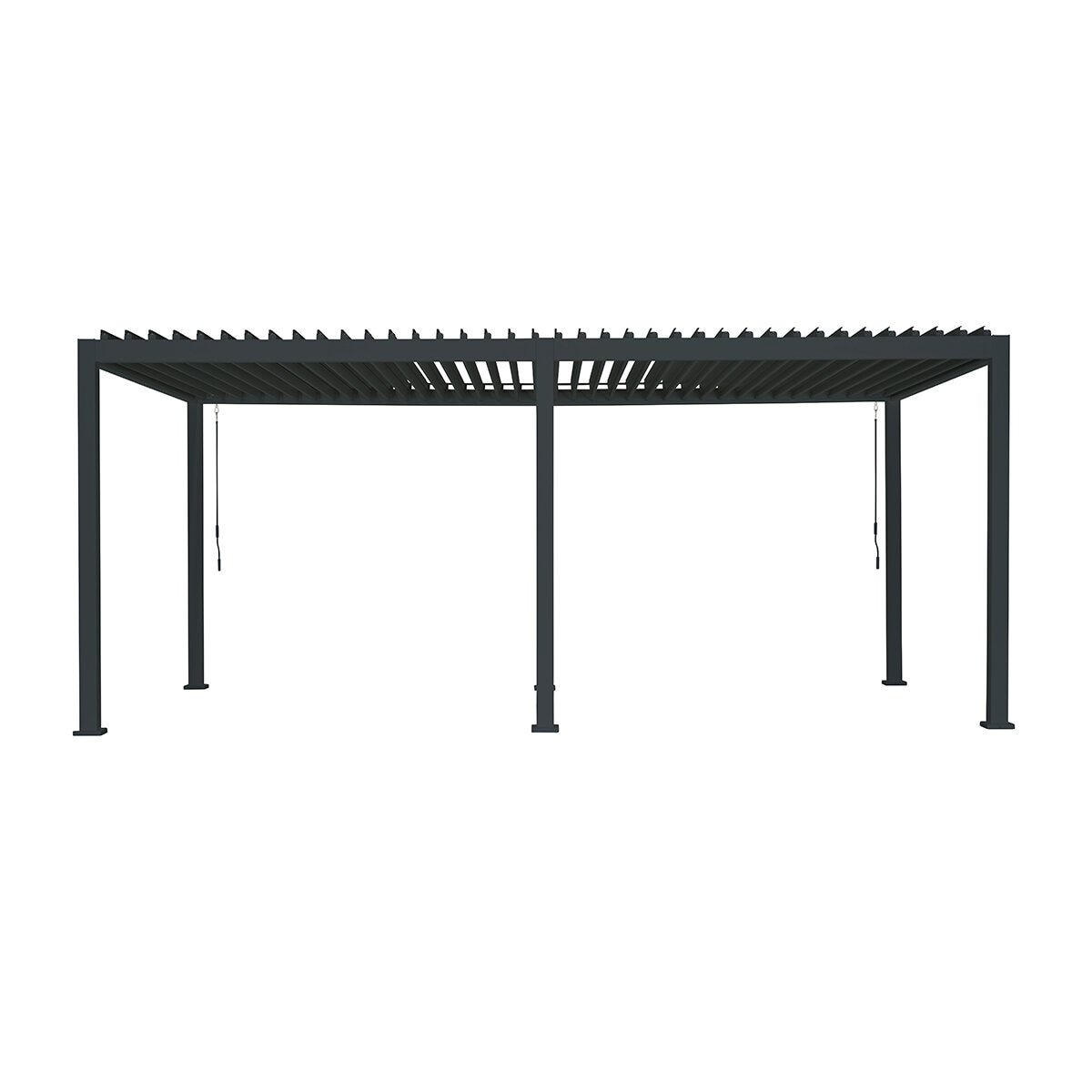 Zhengte, Pérgola de Aluminio de 3m x 6m, Color Negro