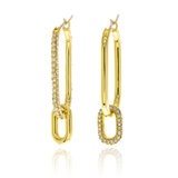 Mayfer, Aretes Largos bañados en Oro y Cristal Austíaco