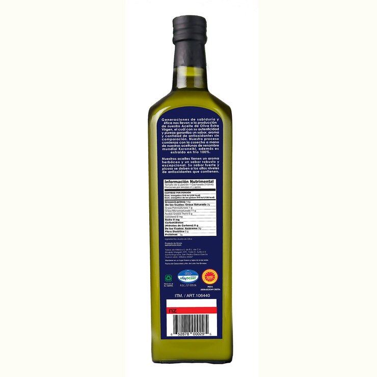 Aceite de Oliva Orgánico Extra Virgen Tassos 1 Lt Costco México