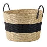 Cesta de Imitación Mimbre, Negro