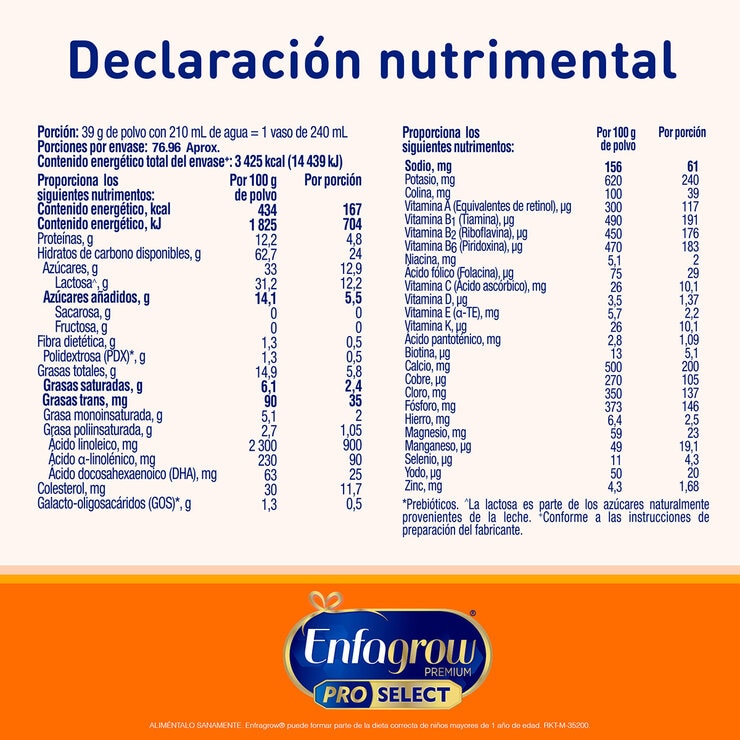 Enfagrow Fórmula Infantil Etapa 3 Pro Select 2 pzas de 1.5 kg