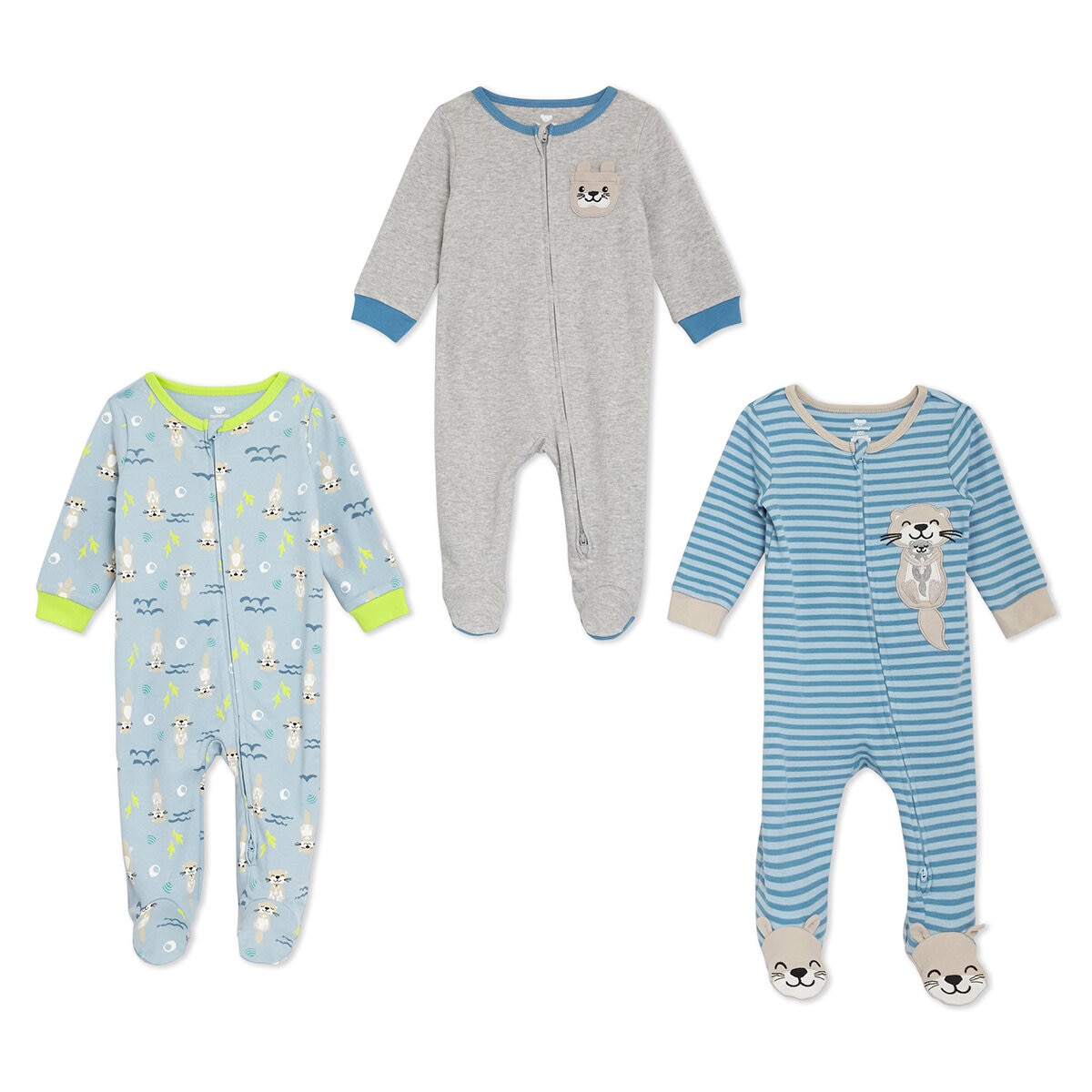 Koala Kids Mameluco 3 piezas para Bebé Varias Tallas y Colores