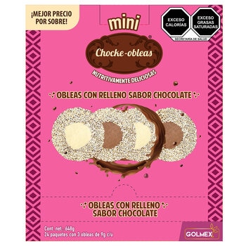 Chocke Obleas con Relleno Sabor a Chocolate 24 pzas de 27 g