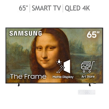 Samsung Pantalla 65" QLED The Frame 4K UHD Smart TV + Marco blanco