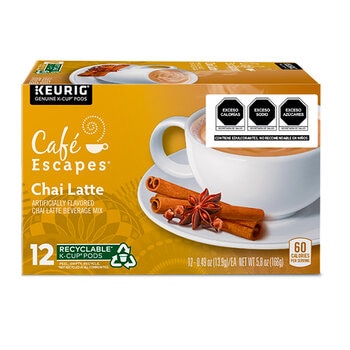 Keurig , Café Escapes Chai Latte ,  72 cápsulas de té K-Cup