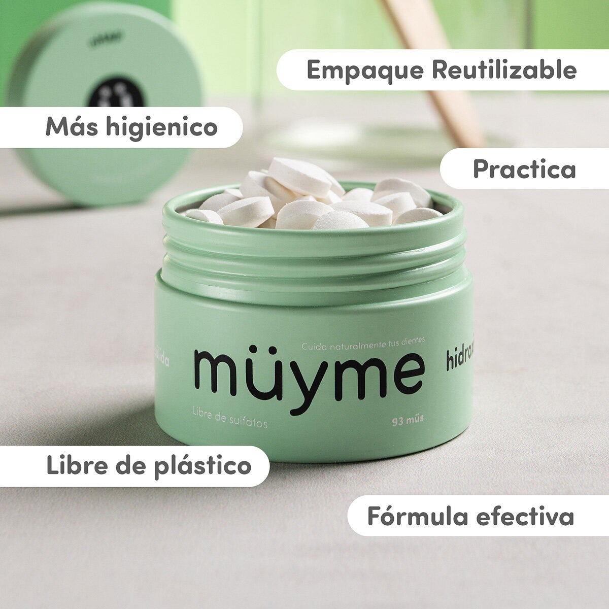 Muyme Pasta Dental en Tableta 4/93 tabletas Muyme Pasta Dental en Tableta 4/93 tabletas