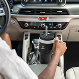 Reduce 2 Vasos Aislados al Vacío de 710 mL, Negro y Blanco