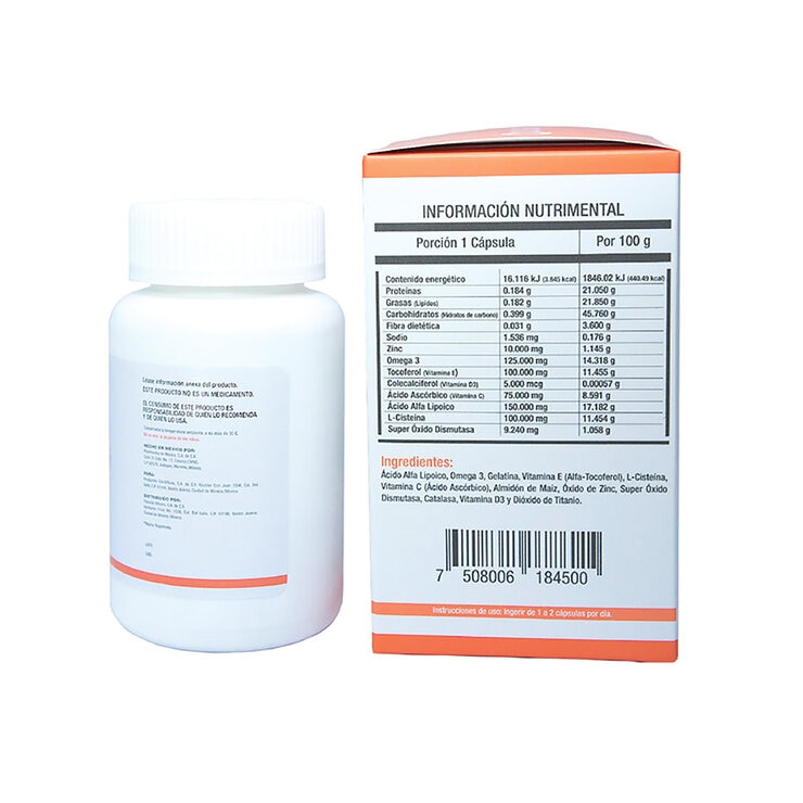 Lera-co Suplemento Alimenticio con Antioxidantes, Vitaminas, Minerales y Aminoácidos 30 cápsulas