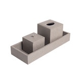 BHOME, Juego de Baño de Vinipiel, 3 Piezas, Color Café