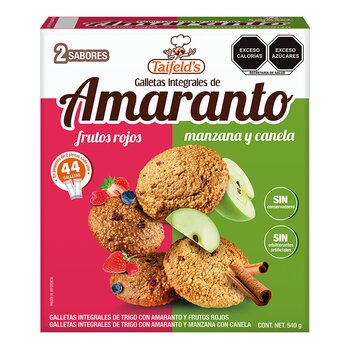 Taifelds Galletas de Amaranto Manzana - Canela y Frutos Rojos 540 g