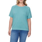 Buffalo David Bitton Sudadera para Dama Verde Extra Chica