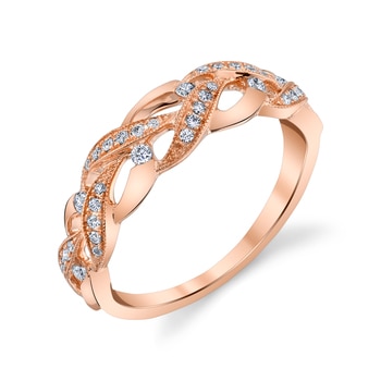 Anillo 0.16ctw Diamantes Oro Blanco y Amarillo de 14kt