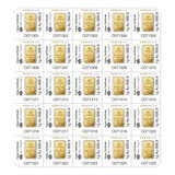 Lingotes de Oro 25 pz de 1g c/u PAMP