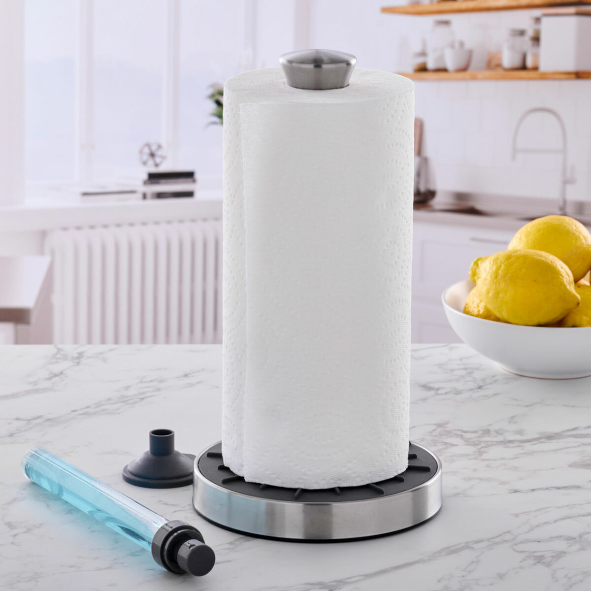Kamenstein Portarollos de Acero Inoxidable para Servitoallas con Rociador Integrado