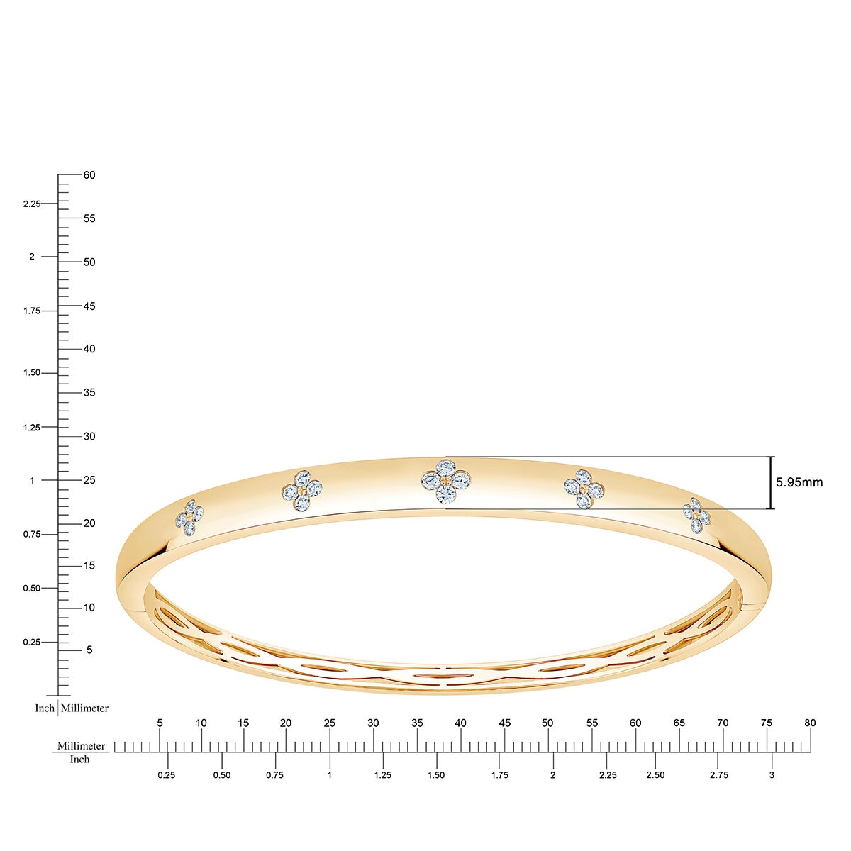 Pulsera Oval de Diamantes 0.40ctw, Oro Amarillo 14K