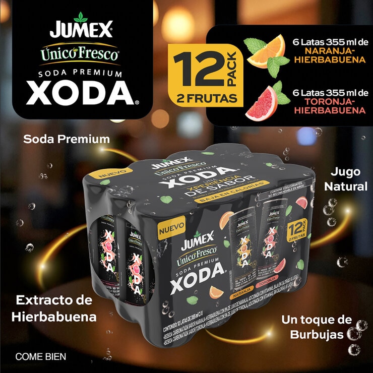 Único Fresco Xoda Bebida Carbonatada 12 pzas de 355 ml