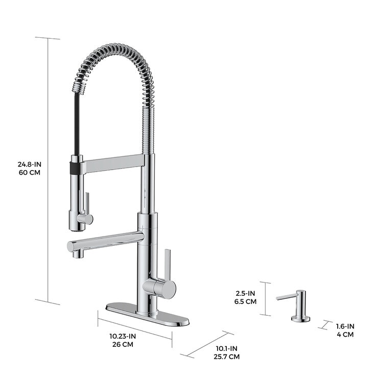 Moorefield, Monomando de Cocina Color Cromo, Vivant