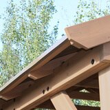 Yardistry pérgola de madera de 4.2 m x 3.6 m con techo de aluminio