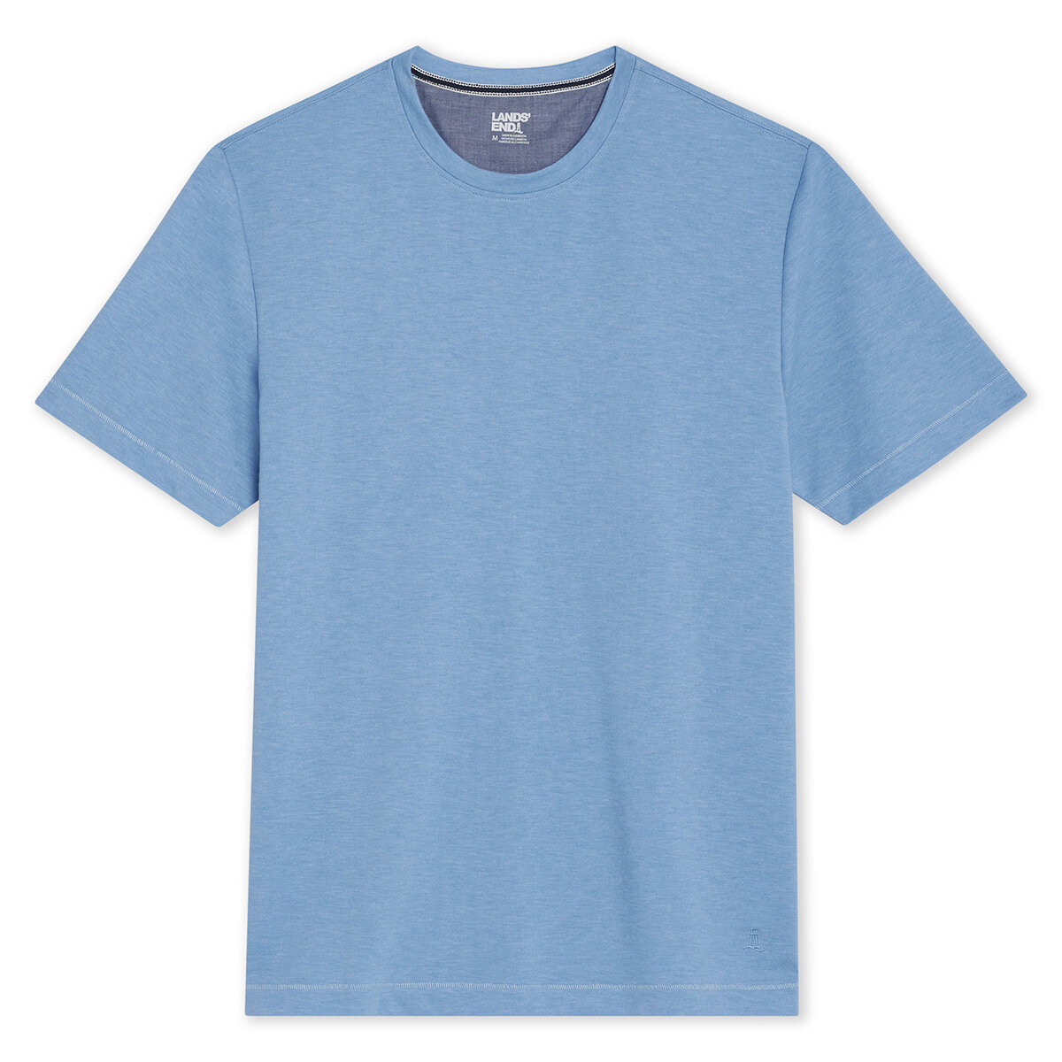 Lands’ End Playera para Caballero Azul Grande