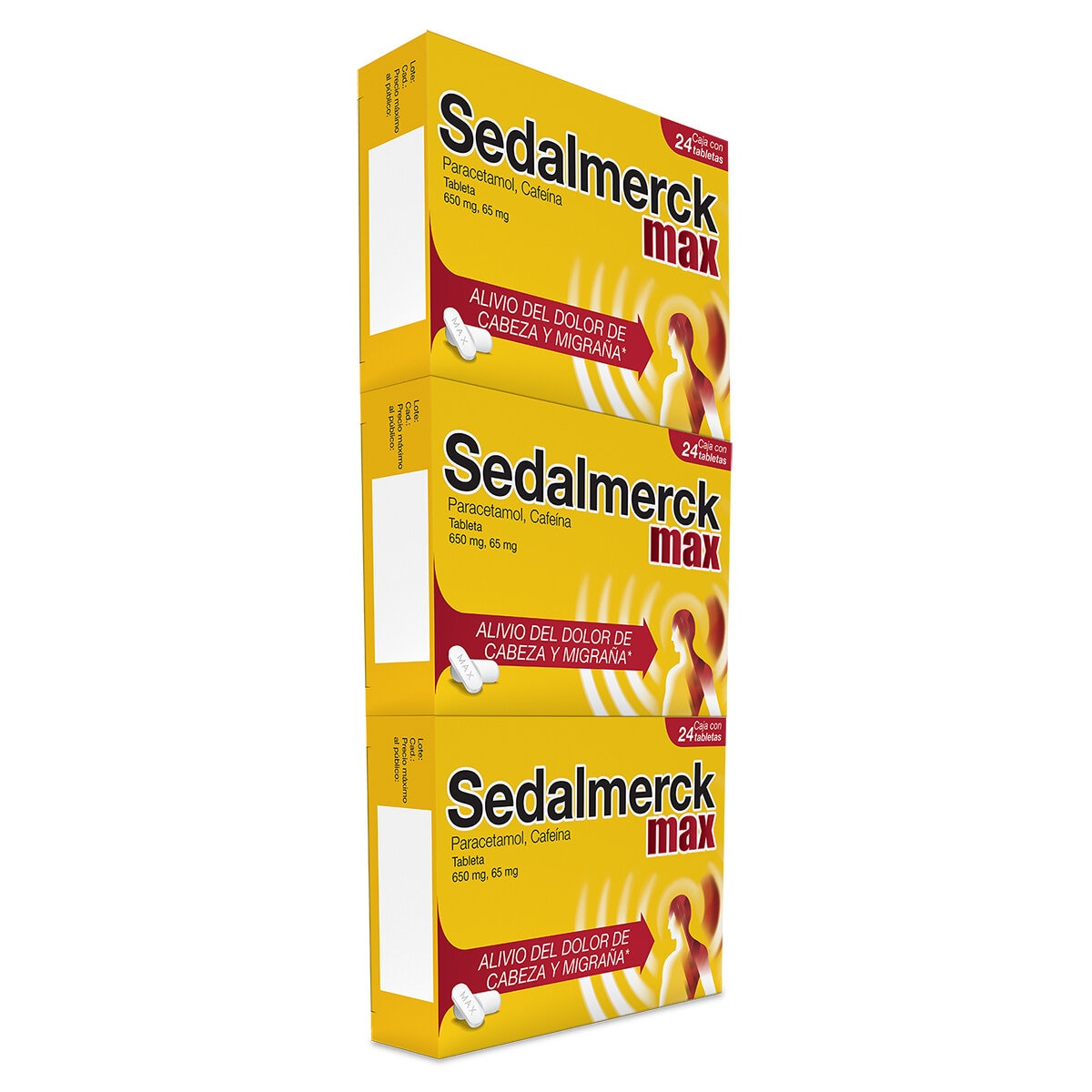 Sedalmerck Max 3 cajas con 24 Tabletas