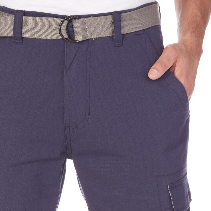 Wearfirst, Shorts tipo Cargo con Cinturón para Caballero, Azul Marino