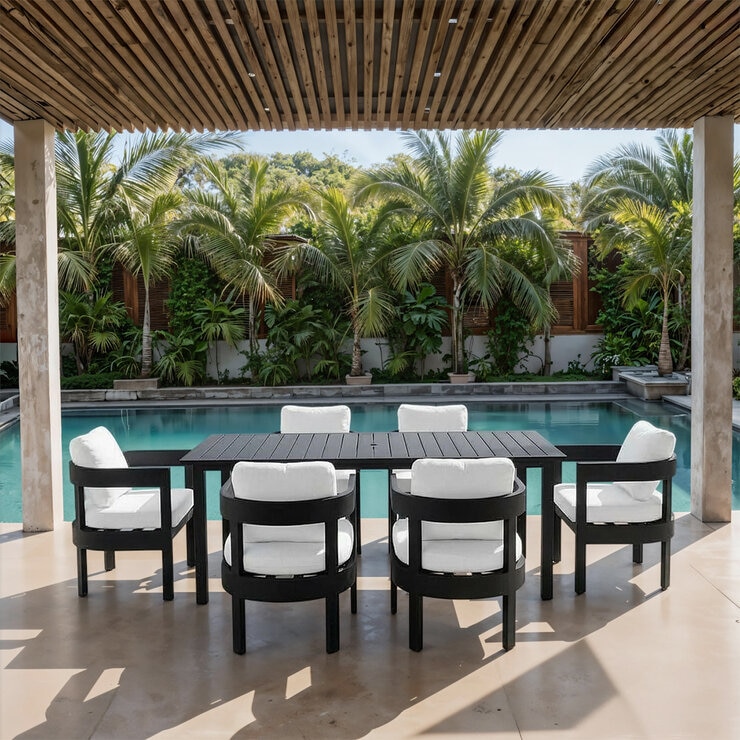 MoDe Living, Sanford Estate Colección de Patio color Blanco, 15 piezas