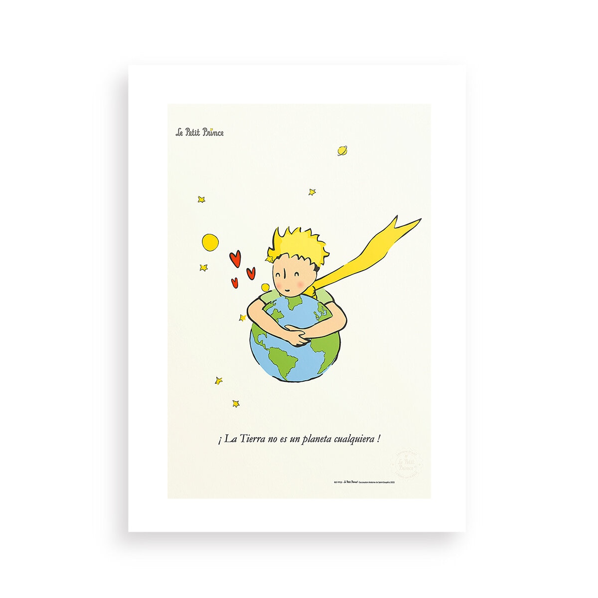 Black Is Color, Cuadro Decorativo El Principito, Enmarcado "Un Abrazo de la Tierra"