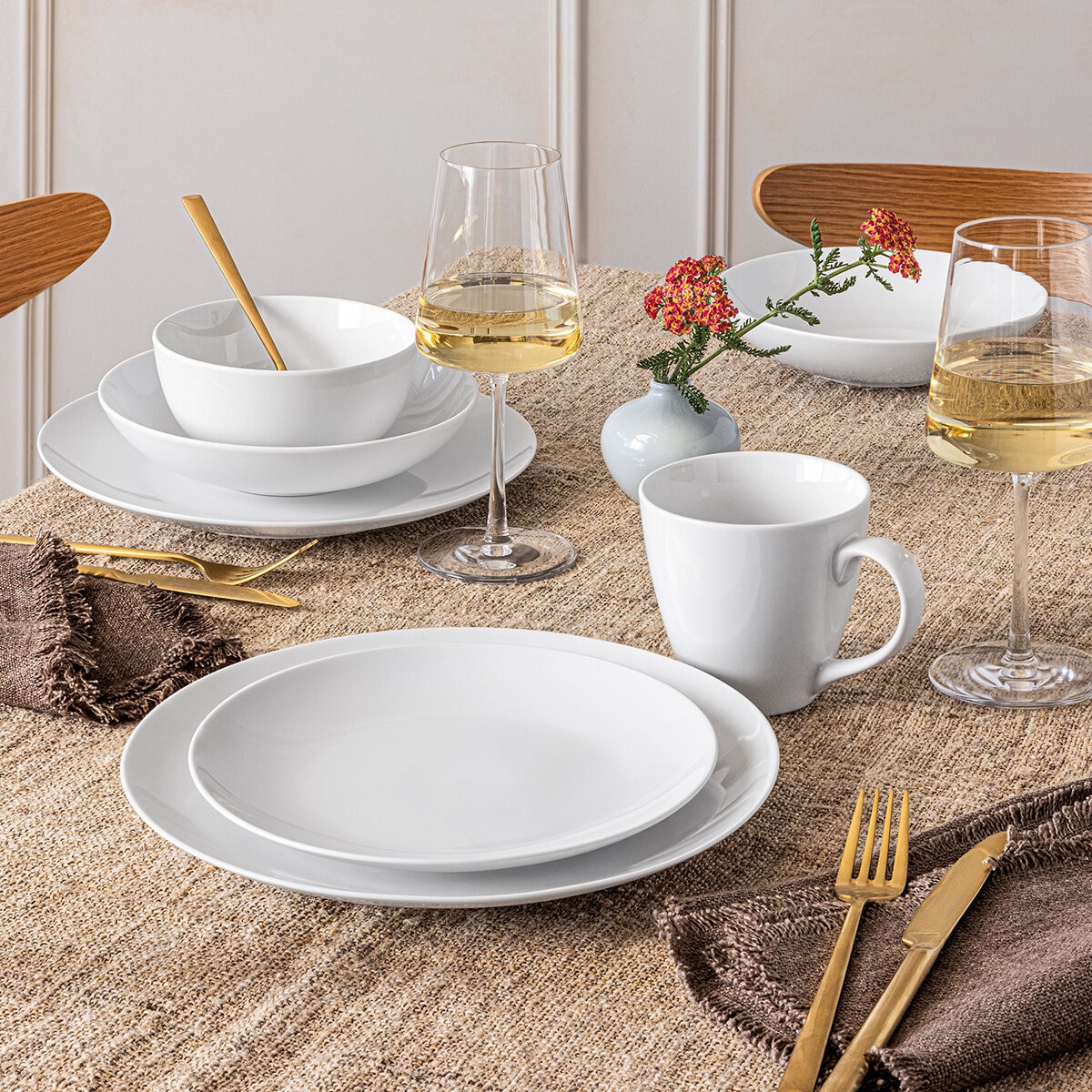 Over & Back Juego de Vajilla de Porcelana 20 Piezas