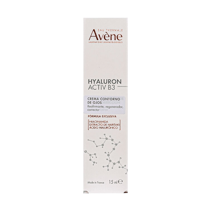 Avène Crema Contorno de Ojos Reafirmante, Regenerador, Corrector Día y Noche HYALURON ACTIV B3 15 ml