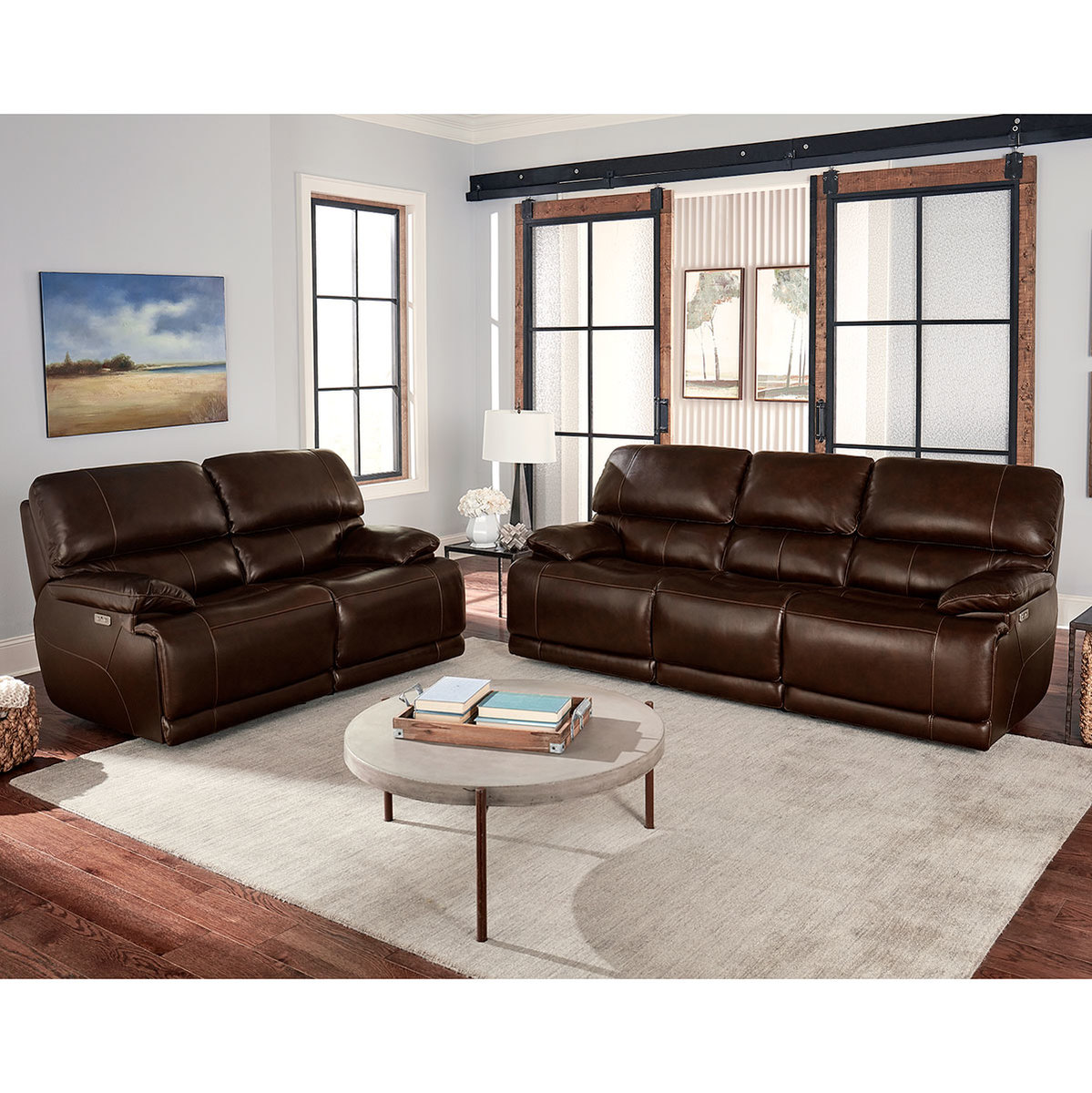 Simon Li, Atlantic, Sofá Reclinable de Piel con Sistema Eléctrico