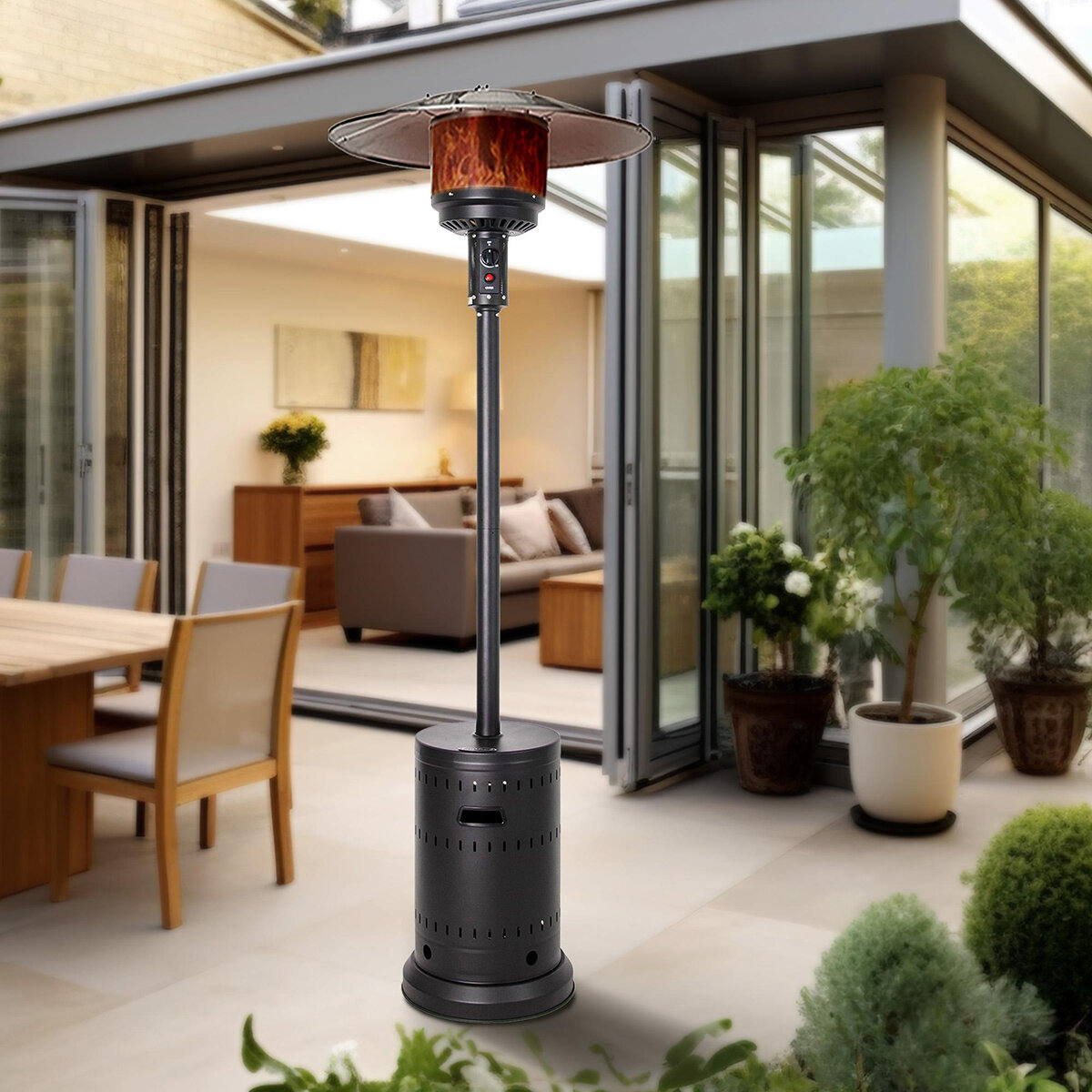 Fire Sense, Calentador De Gas Para Exterior Color Negro