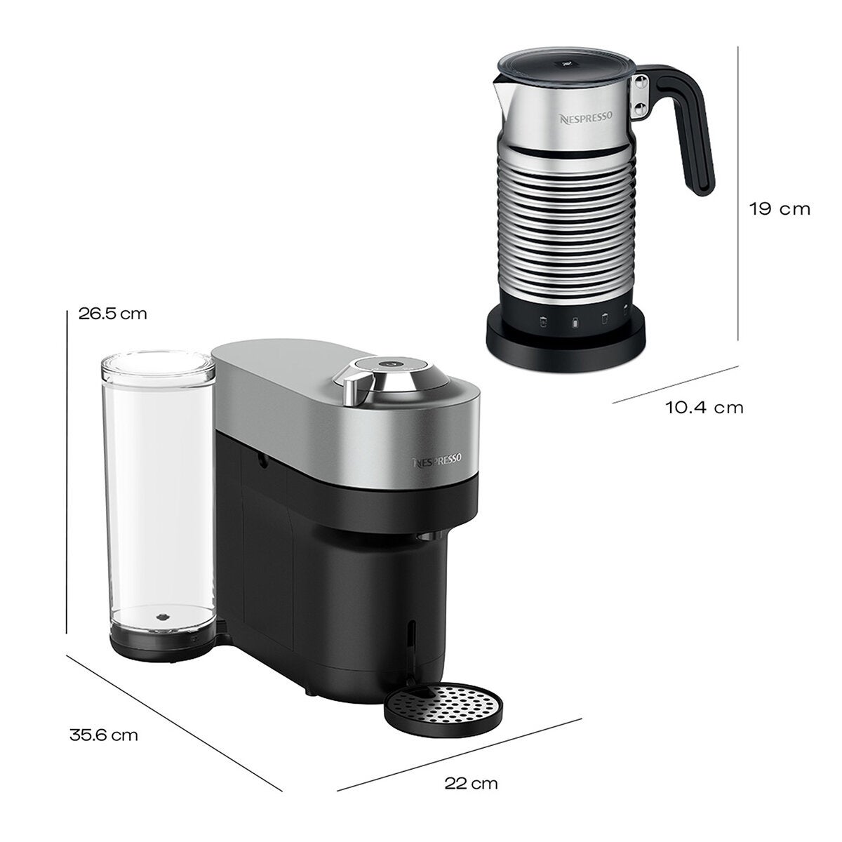 Nespresso, Cafetera Vertuo Pop con Espumador de Leche y 50 Cápsulas Nespresso, Cafetera Vertuo Pop con Espumador de Leche y 50 Cápsulas