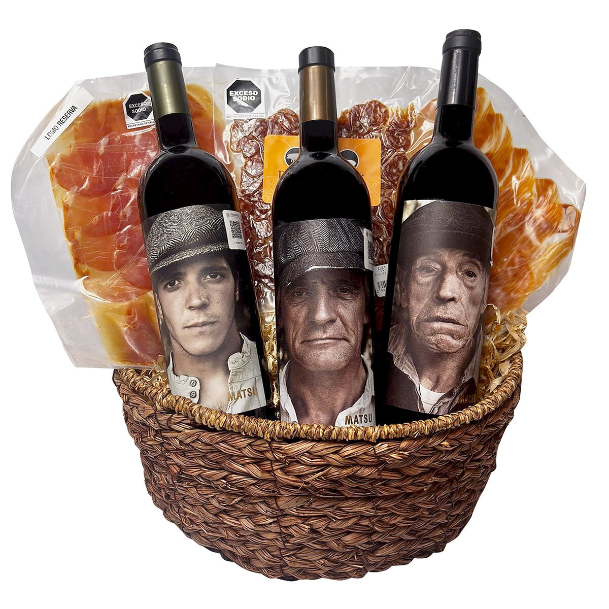 Canasta Cata de Matsu Tinto 7 piezas