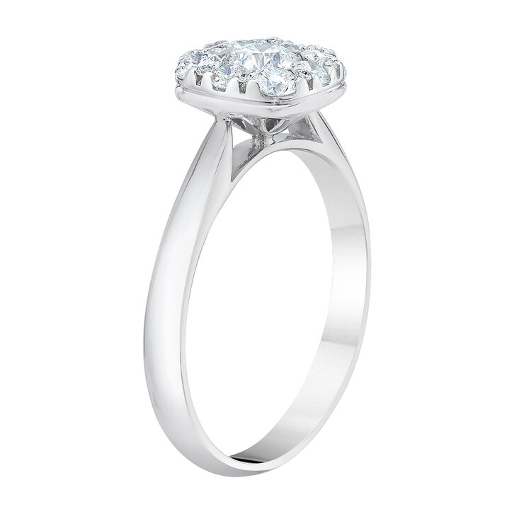Anillo, Diamantes 0.71ctw, Oro Blanco 14K Anillo, Diamantes 0.71ctw, Oro Blanco 14K