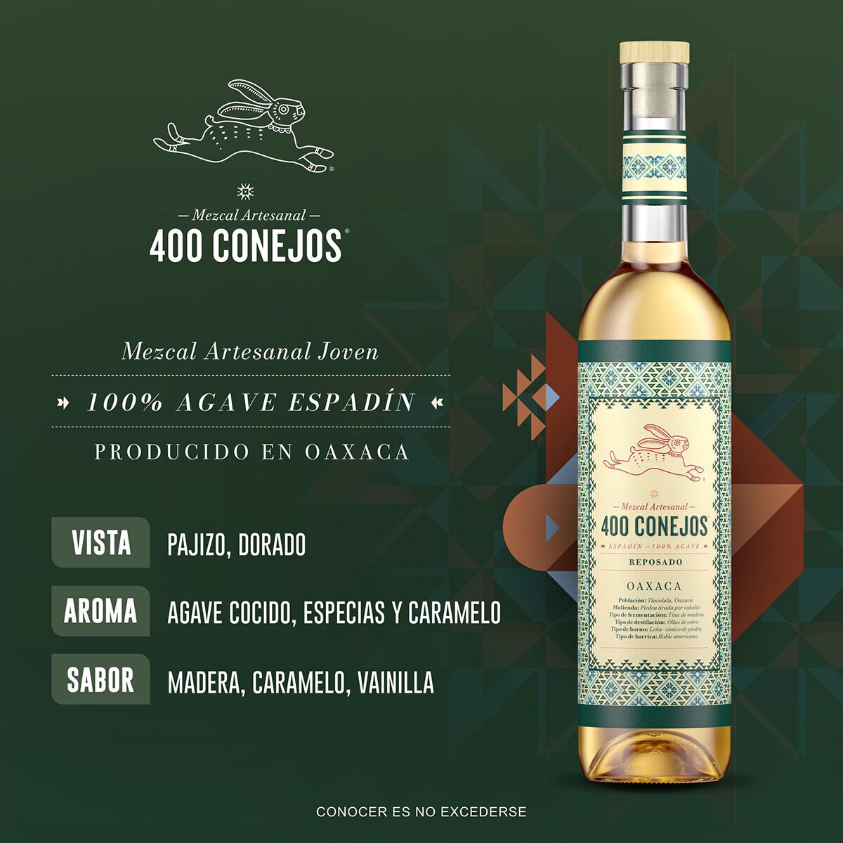 Mezcal 400 Conejos Reposado 700ml