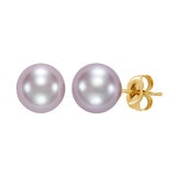 Aretes de Perlas Cultivadas, 7-7.5mm, Oro de 14K