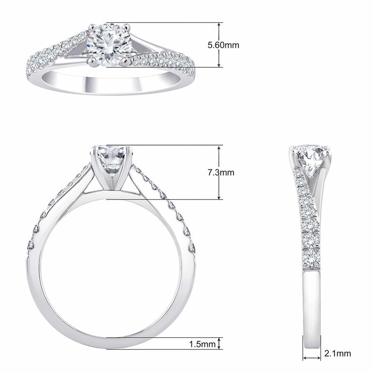 Anillo, 0.97ctw, en Platino Anillo, 0.97ctw, en Platino