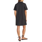 Matty M Vestido Tipo Lino para Dama Negro Mediana