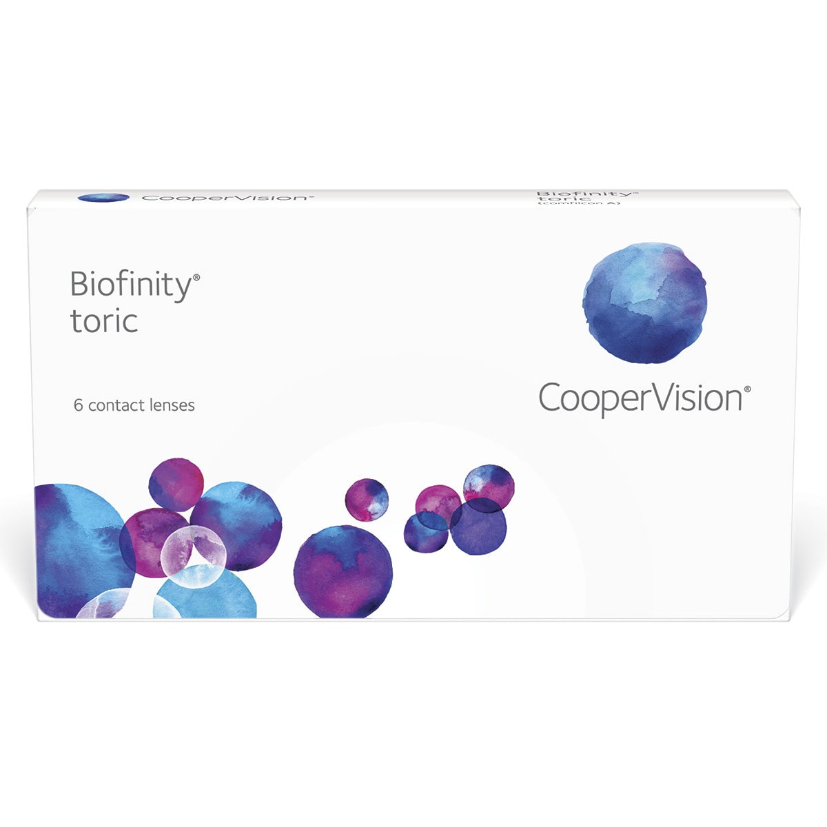 Biofinity Toric, lentes de contacto, AX 180, CYL -1.25, SPH -2.5