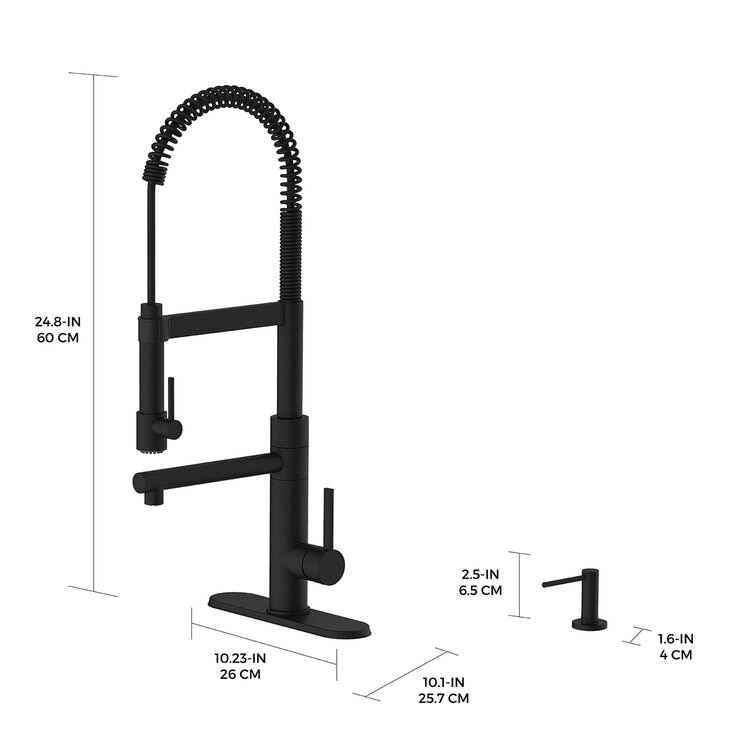 Moorefield, Monomando de Cocina Negro Mate, Vivant