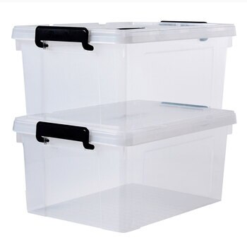 AG Box, Set de 2 Cajas de Almacenamiento Transparentes