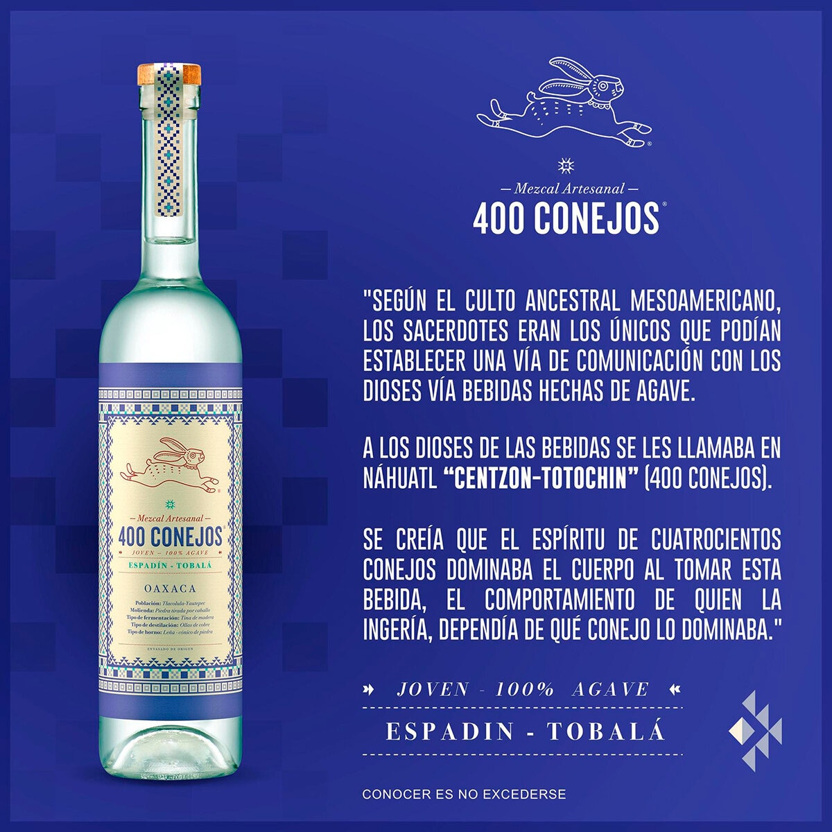 Mezcal 400 Conejos Espadín Tobalá 750 ml