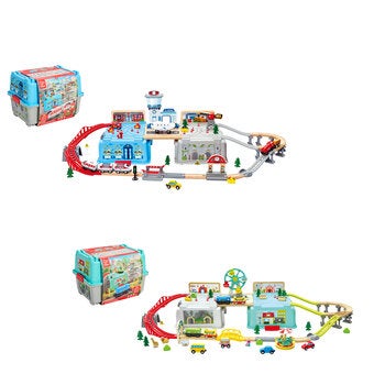 HAPE, Juego de Tren con 80 Piezas HAPE, Juego de Tren con 80 Piezas