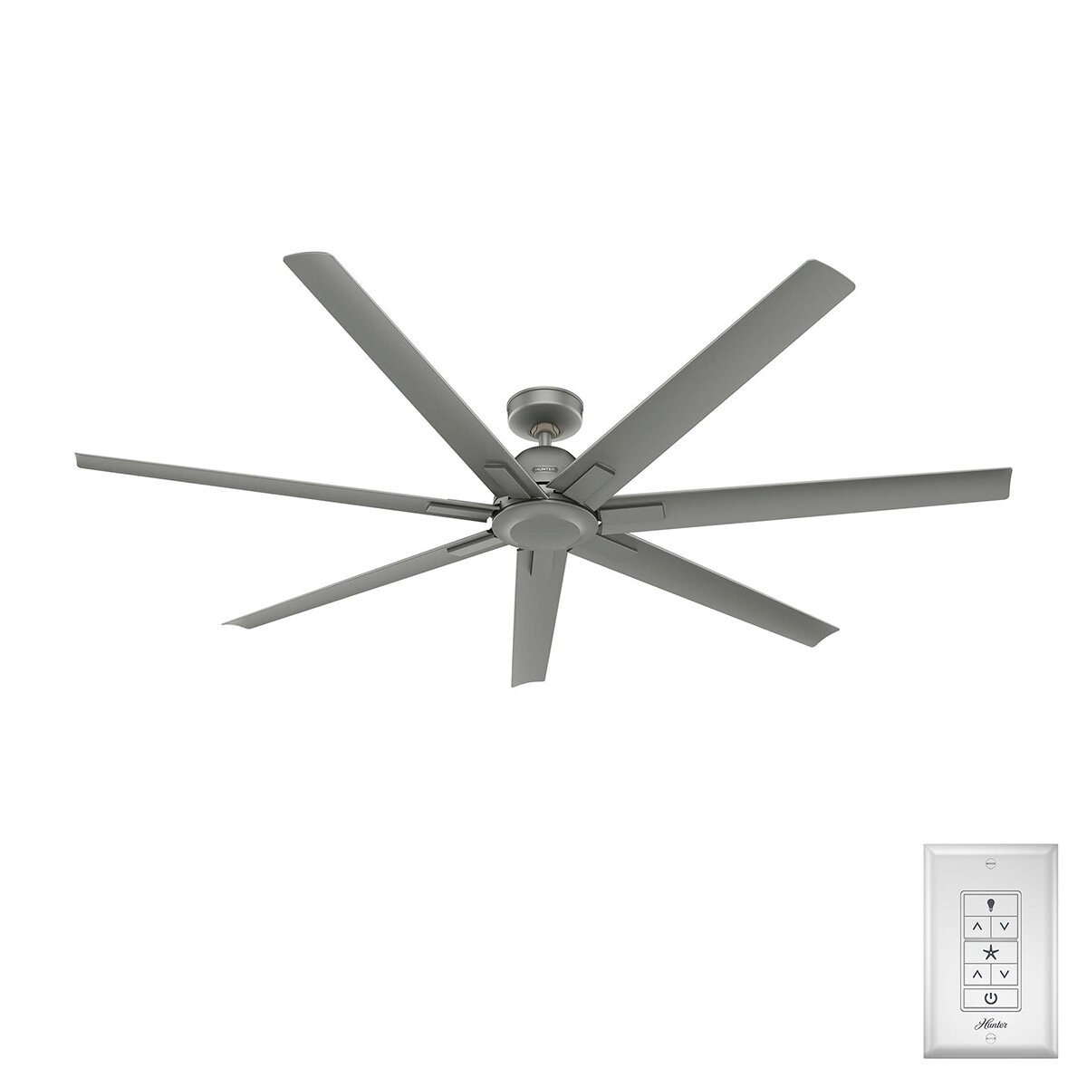 Hunter, Ventilador Matte Silver Downtown 72"