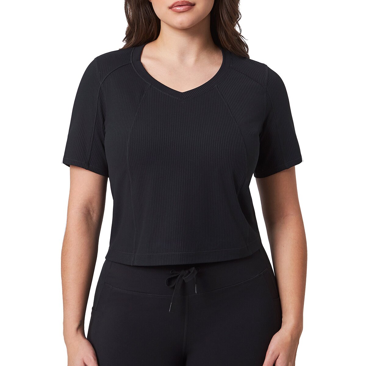 Mondetta Blusa de ejercicio para Dama Negro Mediana