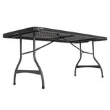 Lifetime, Mesa Plegable 1.82 metros, Color Negro