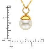 Collar de Perla, 8-8.5mm, Oro Amarillo de 14kt